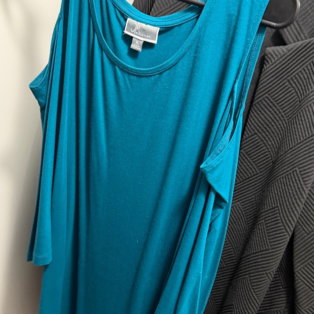 JM Collection Turquoise Tank Top